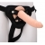 Телесный страпон на черных трусиках STRAP ON REAL DILDO - 20 см. - Dream Toys - купить с доставкой в Орехово-Зуево
