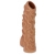 Телесная насадка с венками и открытой головкой Nude Sleeve S - 10 см. - KOKOS - в Орехово-Зуево купить с доставкой