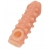 Телесная закрытая насадка с шариками Cock Sleeve Size M - 15,6 см. - KOKOS - в Орехово-Зуево купить с доставкой