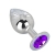 Большой плаг из стали с фиолетовым кристаллом Violet Dream - 9,5 см. - Erotic Fantasy - купить с доставкой в Орехово-Зуево