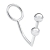 Кольцо на пенис с анальным стимулятором Two Bead Stainless Steel Anal Hook   Cock Ring - BlueLine - в Орехово-Зуево купить с доставкой
