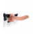 Телесный полый страпон с вибрацией Vibrating Hollow Strap-On with Balls - 24 см. - Pipedream - купить с доставкой в Орехово-Зуево