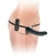 Черный страпон с вагинальной пробкой Deluxe Vibrating Penetrix Strap-On - 19 см. - Pipedream - купить с доставкой в Орехово-Зуево