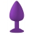 Большая фиолетовая анальная пробка Emotions Cutie Large с голубым кристаллом - 10 см. - Lola Games - купить с доставкой в Орехово-Зуево