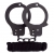 Чёрные наручники из листового металла в комплекте с веревкой BONDX METAL CUFFS LOVE ROPE SET - Dream Toys - купить с доставкой в Орехово-Зуево
