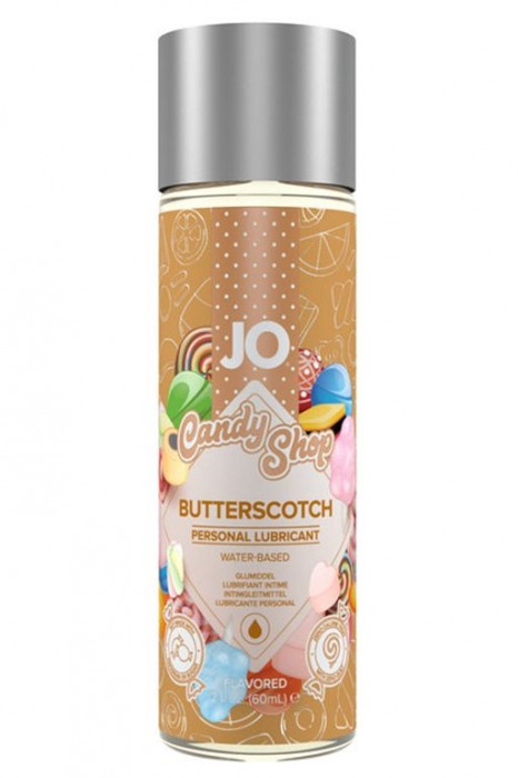 Смазка на водной основе Candy Shop Butterscotch с ароматом ирисок - 60 мл. - System JO - купить с доставкой в Орехово-Зуево