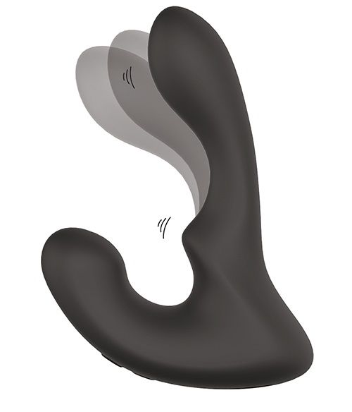 Чёрный массажер простаты с 2 моторами BOOTY ROCKER - Dream Toys - в Орехово-Зуево купить с доставкой