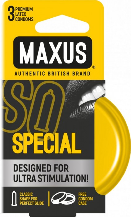 Презервативы с точками и рёбрами в железном кейсе MAXUS Special - 3 шт. - Maxus - купить с доставкой в Орехово-Зуево