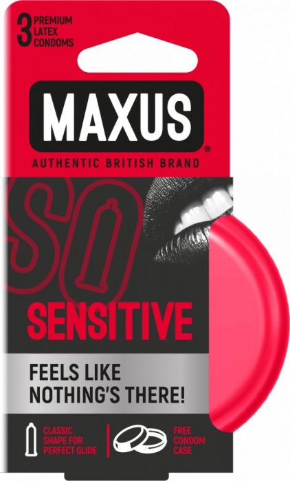 Ультратонкие презервативы в железном кейсе MAXUS Sensitive - 3 шт. - Maxus - купить с доставкой в Орехово-Зуево