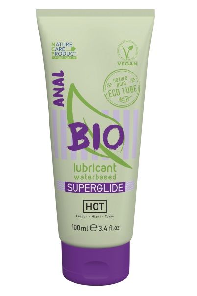 Интимный увлажняющий анальный гель BIO SuperGlide - 100 мл. - HOT - купить с доставкой в Орехово-Зуево