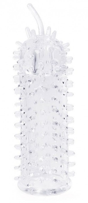 Закрытая рельефная насадка Crystal sleeve с усиками - 12 см. - Erowoman-Eroman - в Орехово-Зуево купить с доставкой
