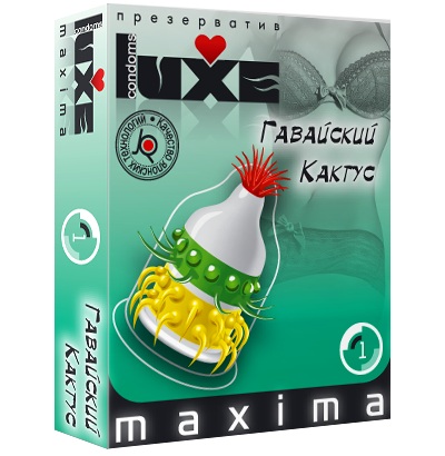 Презерватив LUXE Maxima  Гавайский Кактус  - 1 шт. - Luxe - купить с доставкой в Орехово-Зуево