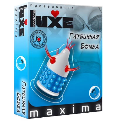Презерватив LUXE Maxima  Глубинная бомба  - 1 шт. - Luxe - купить с доставкой в Орехово-Зуево