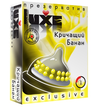 Презерватив LUXE  Exclusive  Кричащий банан  - 1 шт. - Luxe - купить с доставкой в Орехово-Зуево