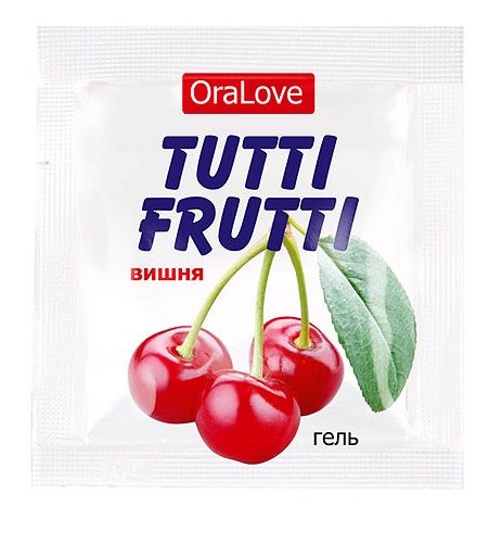 Пробник гель-смазки Tutti-frutti с вишнёвым вкусом - 4 гр. - Биоритм - купить с доставкой в Орехово-Зуево