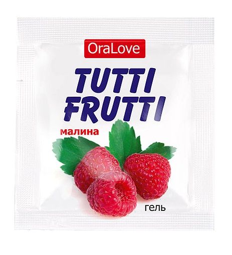 Пробник гель-смазки Tutti-frutti с малиновым вкусом - 4 гр. - Биоритм - купить с доставкой в Орехово-Зуево