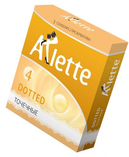Презервативы Arlette Dotted с точечной текстурой - 3 шт. - Arlette - купить с доставкой в Орехово-Зуево