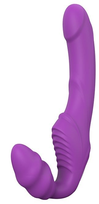 Фиолетовый безремневой вибрострапон DOUBLE DIPPER - Dream Toys - купить с доставкой в Орехово-Зуево