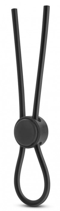 Черное силиконовое лассо на пенис SILICONE LOOP COCK RING - Blush Novelties - в Орехово-Зуево купить с доставкой