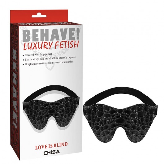 Черная маска на глаза Behave - Chisa - купить с доставкой в Орехово-Зуево