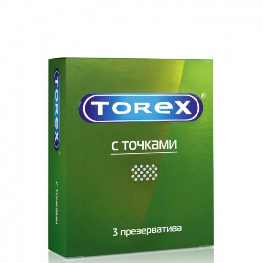 Текстурированные презервативы Torex  С точками  - 3 шт. - Torex - купить с доставкой в Орехово-Зуево