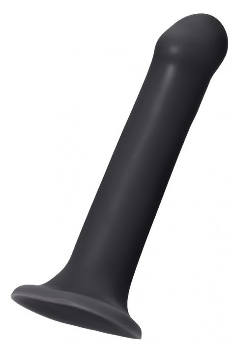 Черный фаллос на присоске Silicone Bendable Dildo XL - 20 см. - Strap-on-me - купить с доставкой в Орехово-Зуево