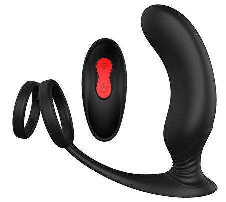 Черный массажер простаты REMOTE P-PLEASER - Dream Toys - в Орехово-Зуево купить с доставкой