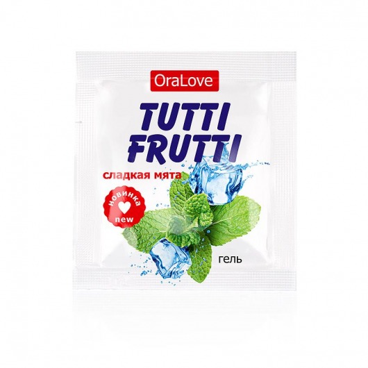 Пробник гель-смазки Tutti-frutti со вкусом мяты - 4 гр. - Биоритм - купить с доставкой в Орехово-Зуево