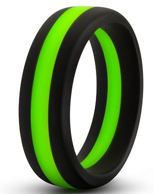 Черно-зеленое эрекционное кольцо Silicone Go Pro Cock Ring - Blush Novelties - в Орехово-Зуево купить с доставкой