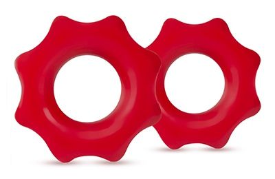 Набор из 2 красных фигурных эрекционных колец NUTZ - Blush Novelties - в Орехово-Зуево купить с доставкой