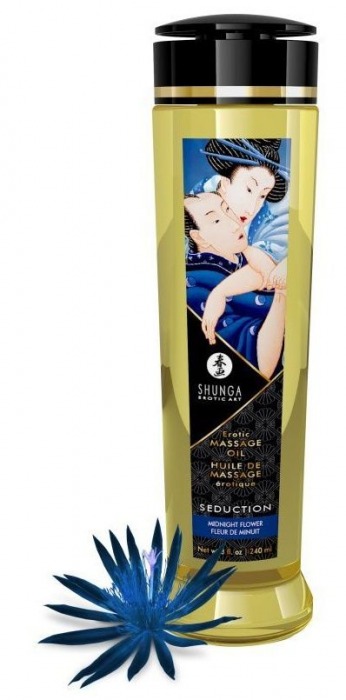 Массажное масло с ароматом ночных цветов Seduction - 240 мл. - Shunga - купить с доставкой в Орехово-Зуево