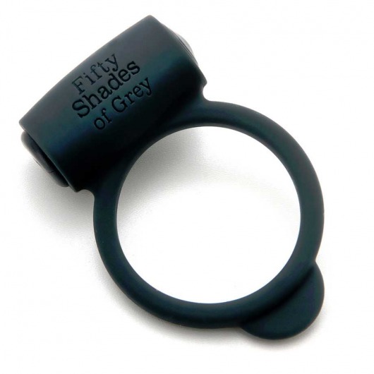 Темно-серое эрекционное кольцо Vibrating Love Ring с вибрацией - Fifty Shades of Grey - в Орехово-Зуево купить с доставкой