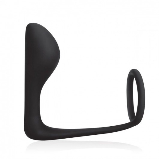 Стимулятор простаты с фиксацией эрекционным кольцом Prostate Gear - BlueLine - в Орехово-Зуево купить с доставкой