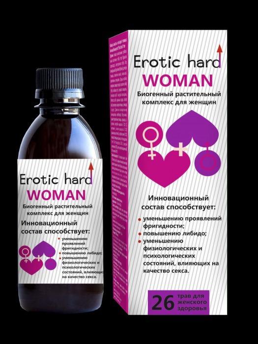 Женский биогенный концентрат для повышения либидо Erotic hard Woman - 250 мл. - Erotic Hard - купить с доставкой в Орехово-Зуево