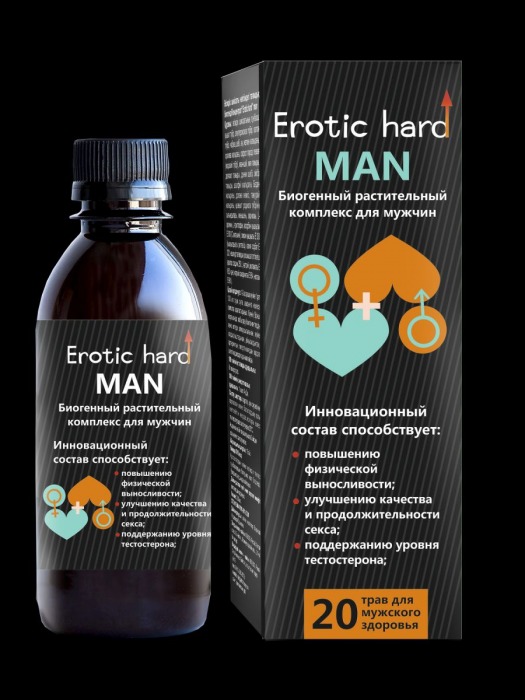 Мужской биогенный концентрат для усиления эрекции Erotic hard Man - 250 мл. - Erotic Hard - купить с доставкой в Орехово-Зуево