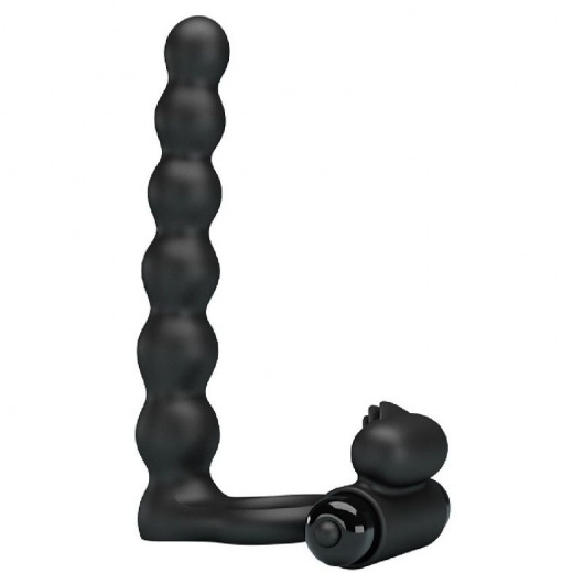Черная насадка для двойной стимуляции Hercules Penis Sheath III - 15,3 см. - Baile - купить с доставкой в Орехово-Зуево