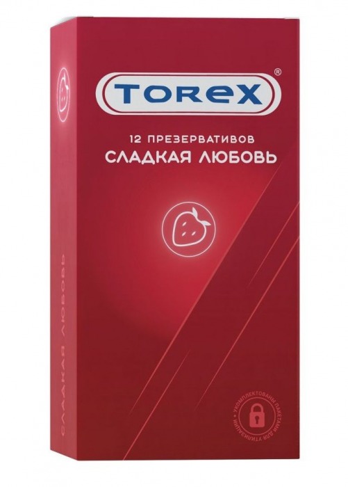 Презервативы Torex  Сладкая любовь  с ароматом клубники - 12 шт. - Torex - купить с доставкой в Орехово-Зуево