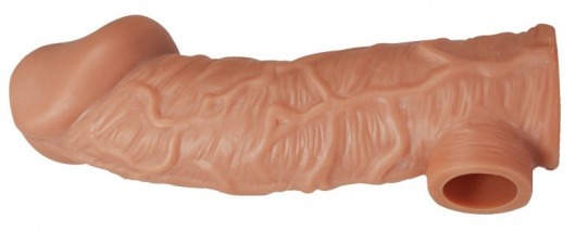 Телесная насадка на фаллос с фиксацией мошонки EXTREME SLEEVE - 15,6 см. - KOKOS - в Орехово-Зуево купить с доставкой