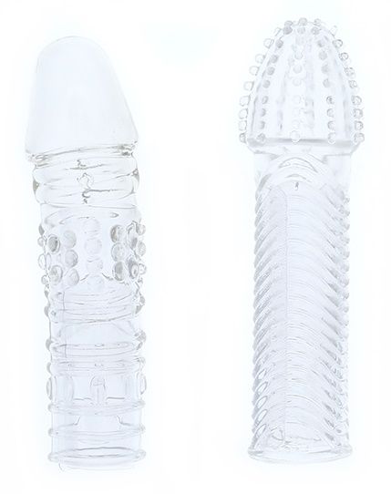 Комплект из 2 прозрачных насадок на пенис PENIS EXTENDER PACK - Dream Toys - в Орехово-Зуево купить с доставкой
