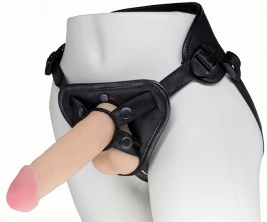Пояс харнесс BEST UNI strap с 2 насадками - 18 и 22 см. - LOVETOY (А-Полимер) - купить с доставкой в Орехово-Зуево