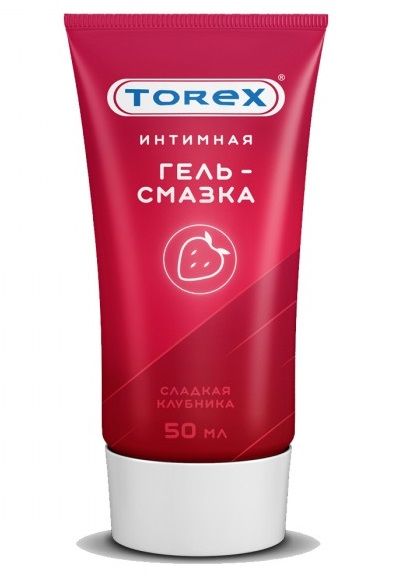 Смазка на водной основе TOREX  Сладкая клубника  - 50 мл. - Torex - купить с доставкой в Орехово-Зуево