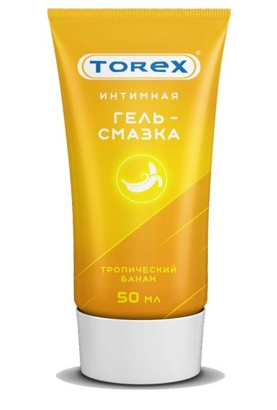 Смазка на водной основе TOREX  Тропический банан  - 50 мл. - Torex - купить с доставкой в Орехово-Зуево