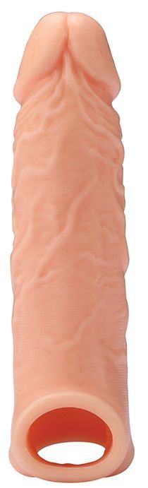 Телесная насадка EXTENDER WITH BALL STRAP 6.5 - 17 см. - Dream Toys - в Орехово-Зуево купить с доставкой