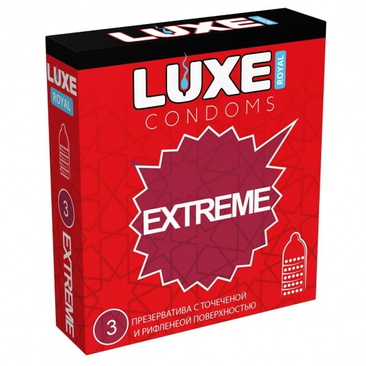 Текстурированные презервативы LUXE Royal Extreme - 3 шт. - Luxe - купить с доставкой в Орехово-Зуево