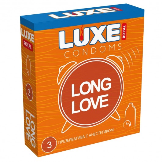 Презервативы с продлевающим эффектом LUXE Royal Long Love - 3 шт. - Luxe - купить с доставкой в Орехово-Зуево