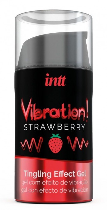 Жидкий интимный гель с эффектом вибрации Vibration! Strawberry - 15 мл. - INTT - купить с доставкой в Орехово-Зуево