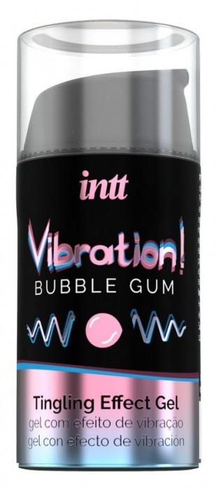 Жидкий интимный гель с эффектом вибрации Vibration! Bubble Gum - 15 мл. - INTT - купить с доставкой в Орехово-Зуево