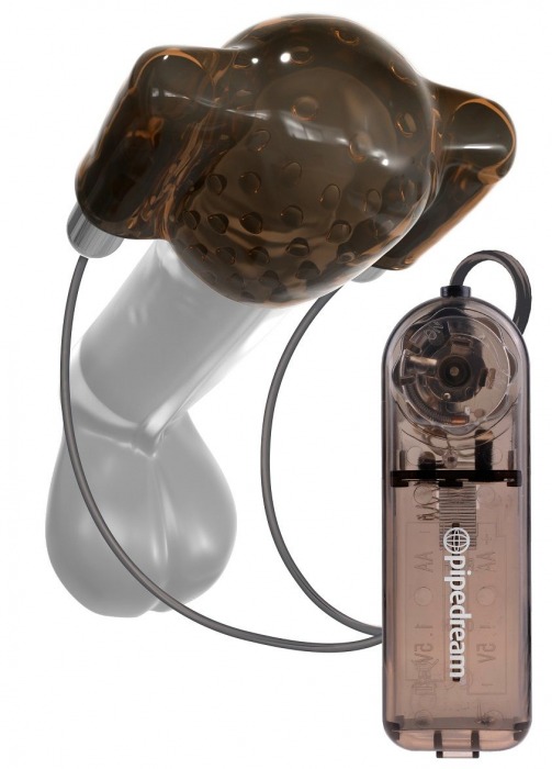 Дымчатый вибростимулятор головки пениса Dual Vibrating Head Teaser - Pipedream - в Орехово-Зуево купить с доставкой