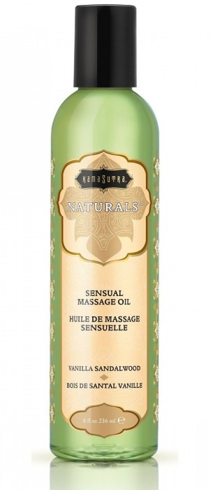 Массажное масло Naturals Vanilla Sandalwood с ароматом ванили и сандала - 236 мл. - Kama Sutra - купить с доставкой в Орехово-Зуево