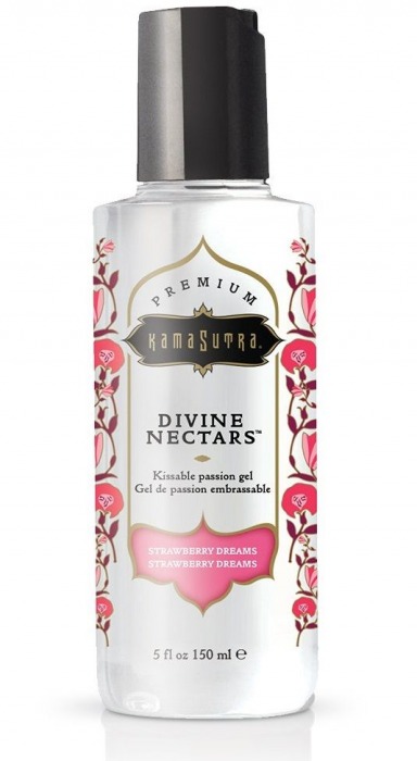 Гель-лубрикант на водной основе Divine Nectars Strawberry Dream с ароматом клубники - 150 мл. - Kama Sutra - купить с доставкой в Орехово-Зуево